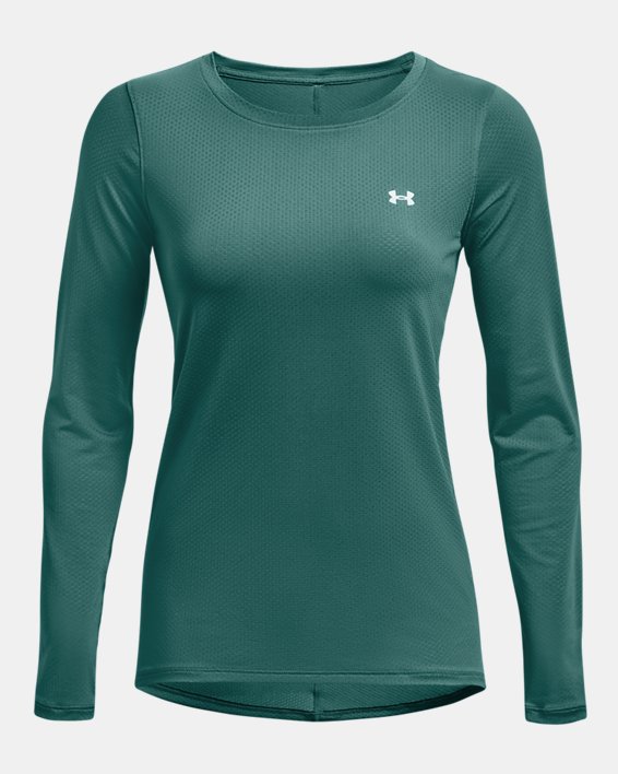 Women's HeatGear® Armour Long Sleeve in Green image number 4